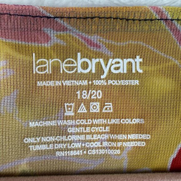 Lane Bryant Plus 2X 18/20 Faux Wrap Top 3/4 Kimono Sleeve Draped V-Neck Sheer - Picture 5 of 11